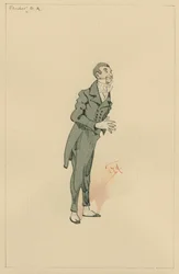 Mr. B. A. Feeder, ca. 1920er (Feder und Tinte mit Aquarell auf Papier)